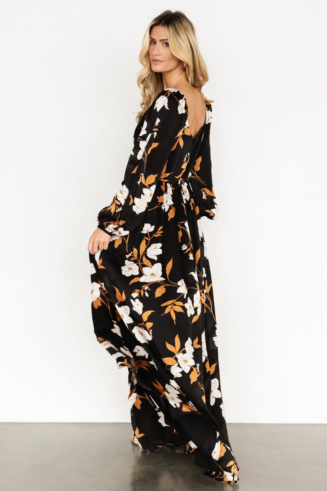 Tristan Maxi Dress | Black Floral sold by Baltic Born product image thumbnail 3