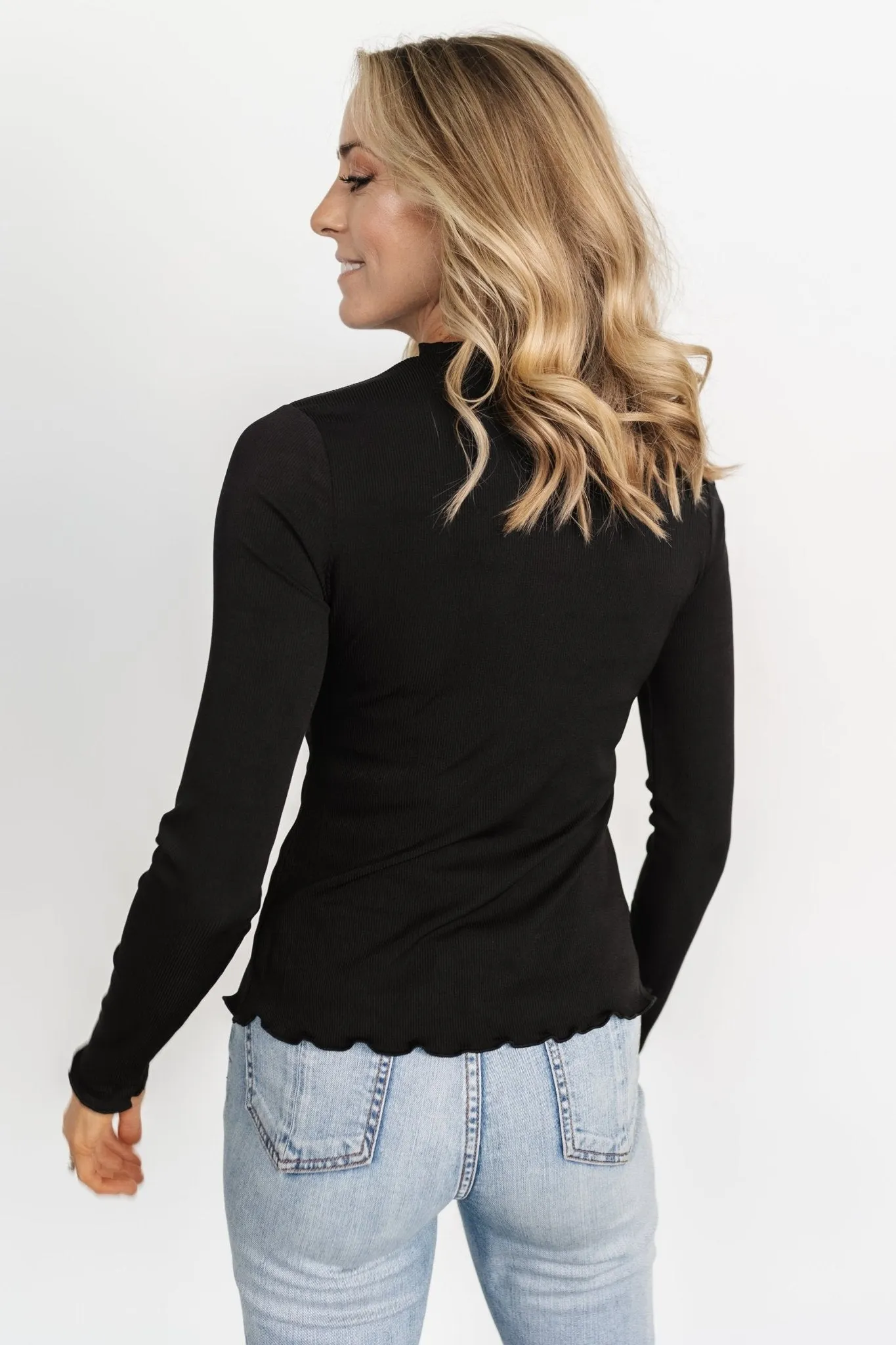 Gale Ribbed Top | Black sold by Baltic Born product image thumbnail 4