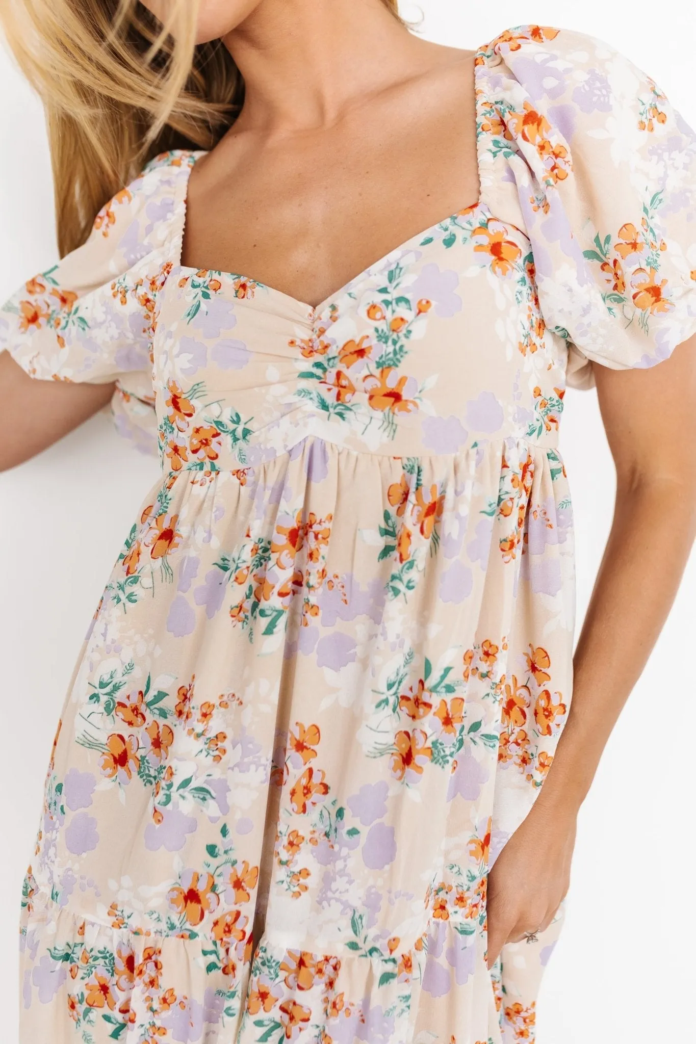 Molly Midi Dress | Cream Floral sold by Baltic Born product image thumbnail 4