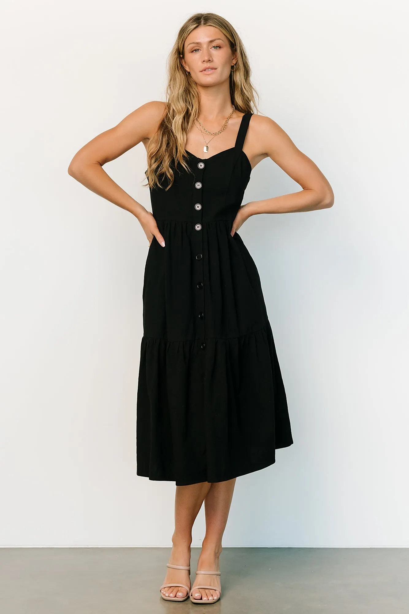 Sammy Tank Midi Dress | Black sold by Baltic Born