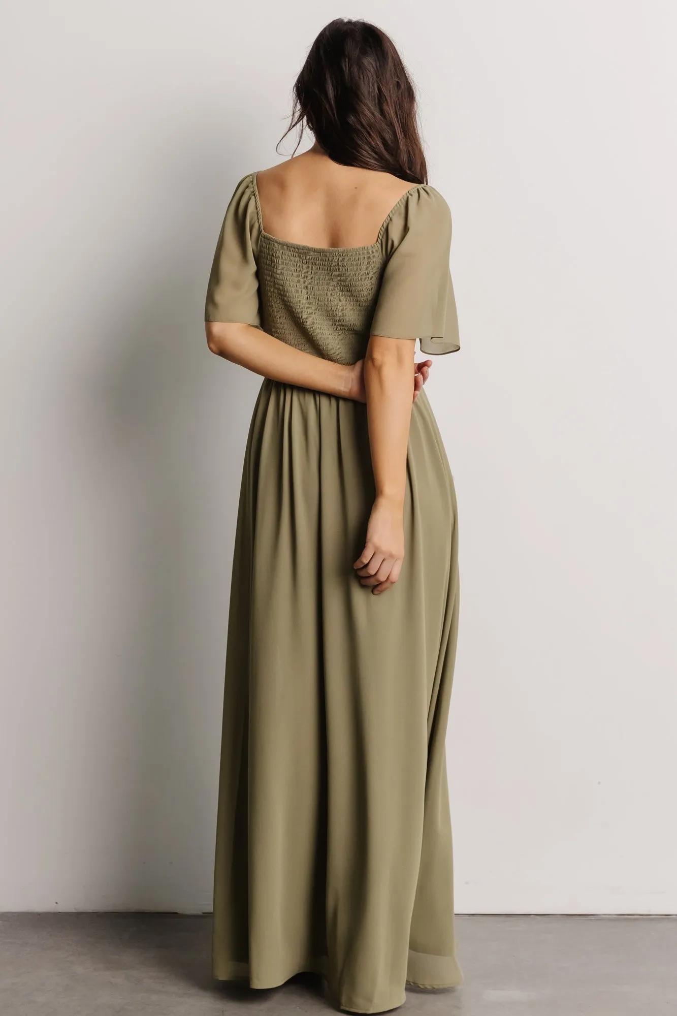 Sierra Sweetheart Maxi Dress | Dusty Olive sold by Baltic Born product image thumbnail 3