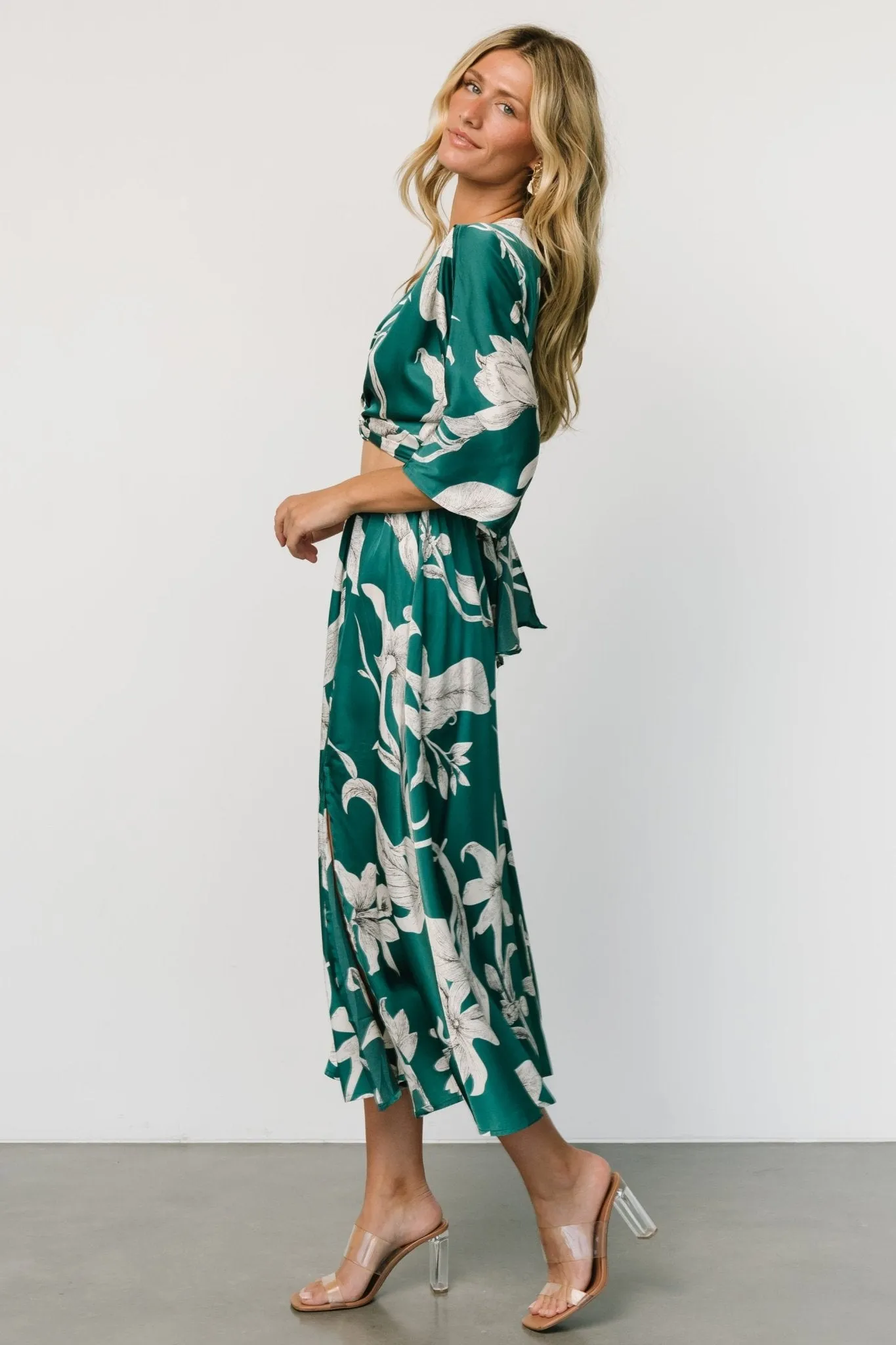 Avryll Front Tie Dress | Green sold by Baltic Born product image thumbnail 3