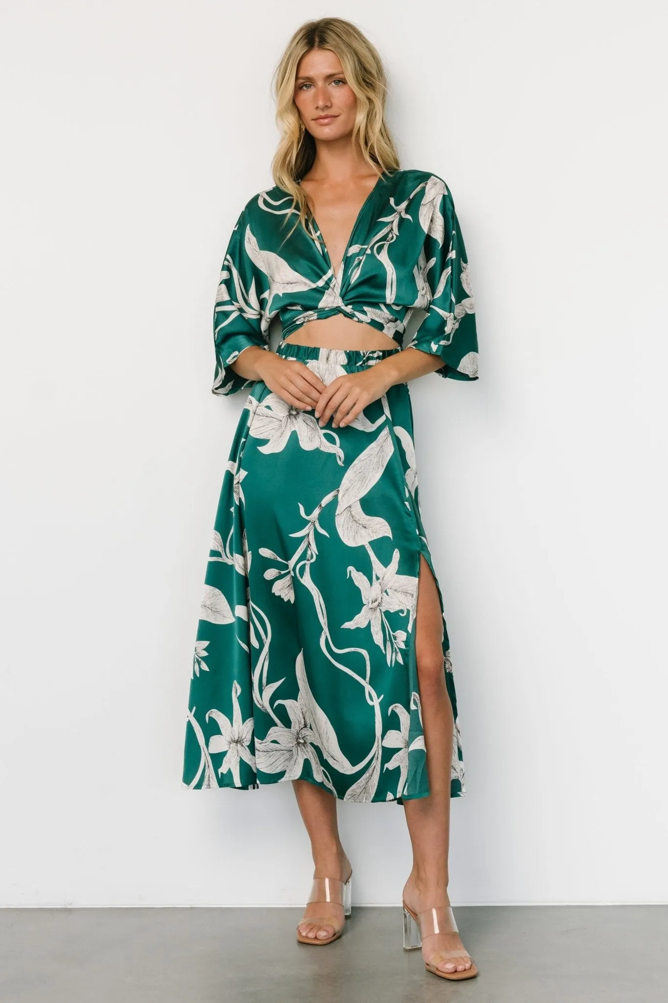 Avryll Front Tie Dress | Green sold by Baltic Born product image thumbnail 4