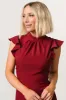 Tana Mock Neck Jumpsuit | Burgundy sold by Baltic Born