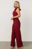 Tana Mock Neck Jumpsuit | Burgundy sold by Baltic Born