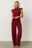 Tana Mock Neck Jumpsuit | Burgundy sold by Baltic Born