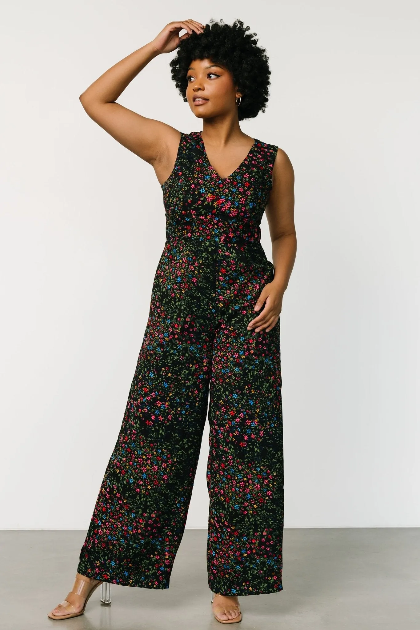 Frazier Jumpsuit | Black Multi Floral sold by Baltic Born product image thumbnail 4