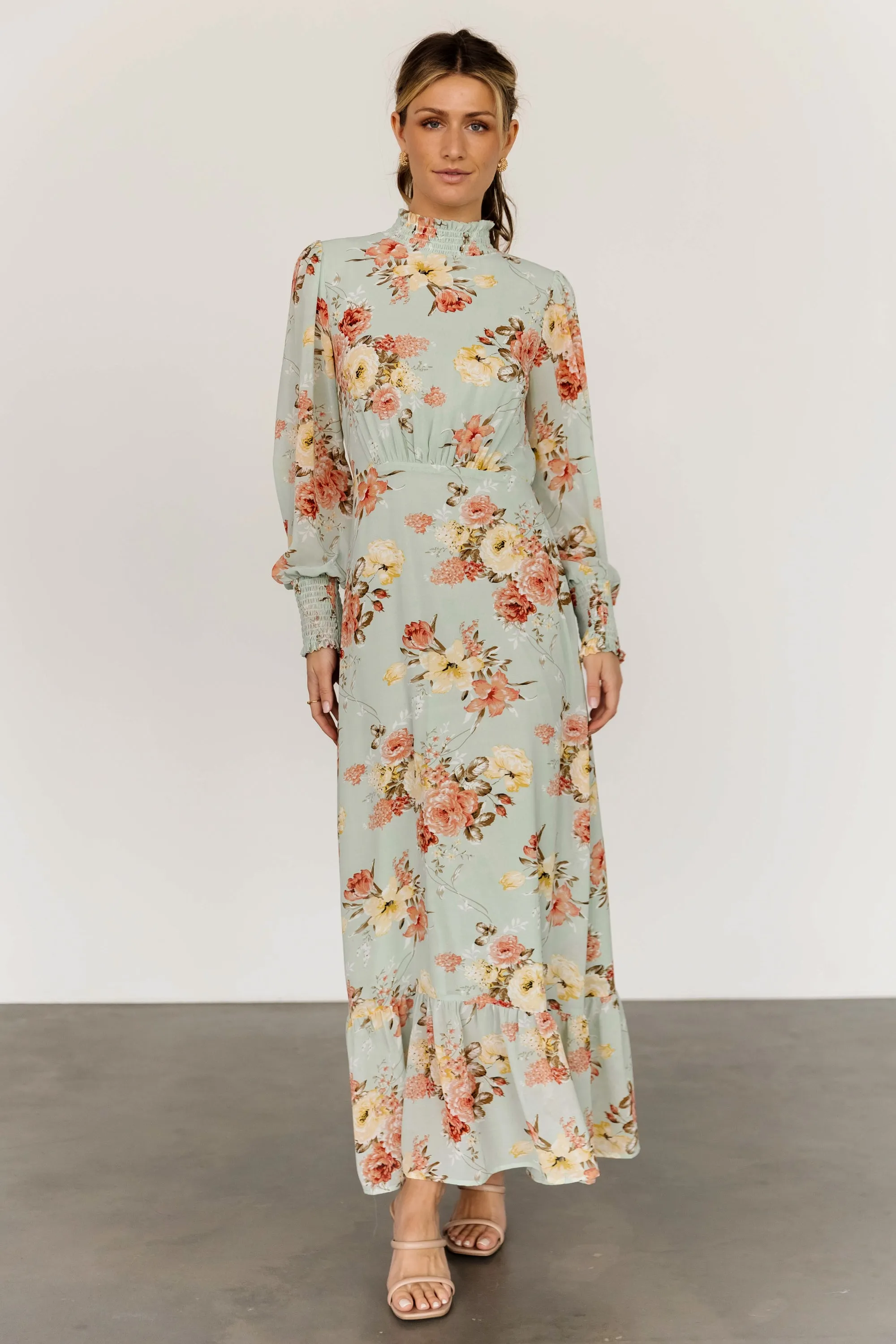 Luciana Maxi Dress | Sage Multi sold by Baltic Born product image thumbnail 2