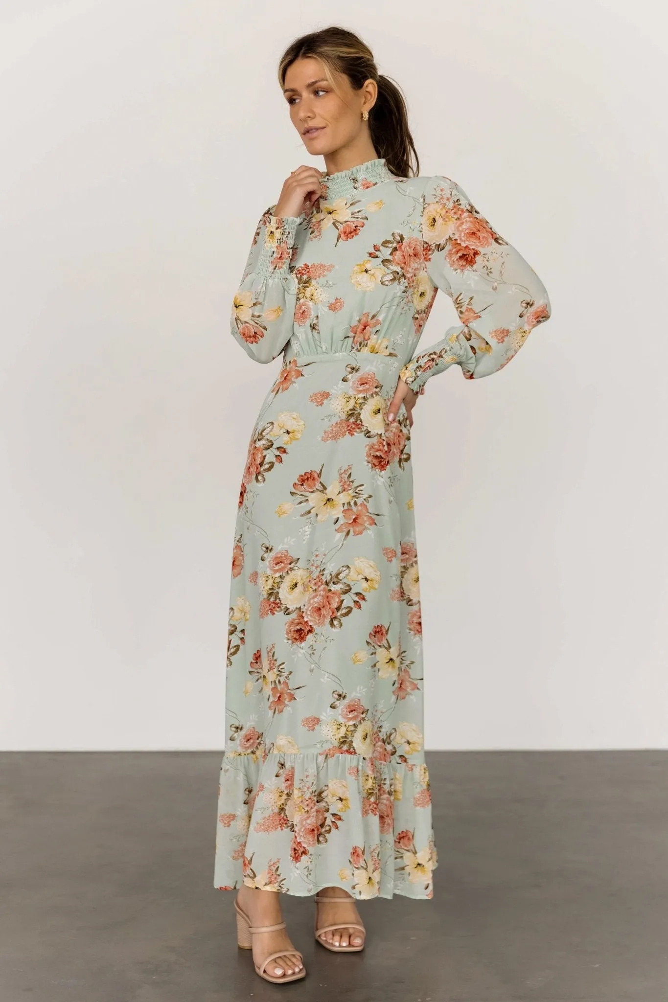 Luciana Maxi Dress | Sage Multi sold by Baltic Born product image thumbnail 4