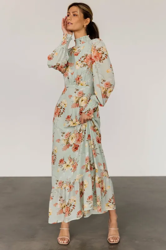 Luciana Maxi Dress | Sage Multi sold by Baltic Born