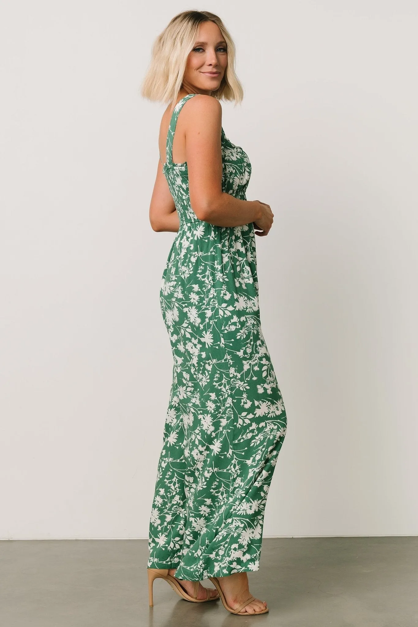 Palisades Tank Jumpsuit | Green Print sold by Baltic Born product image thumbnail 5