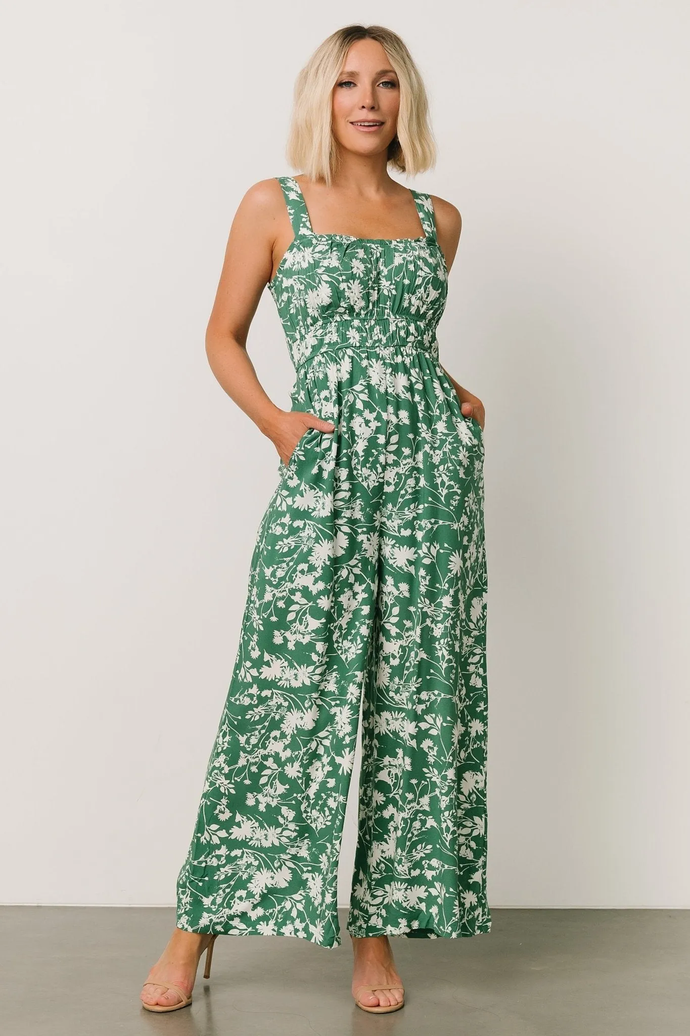 Palisades Tank Jumpsuit | Green Print sold by Baltic Born product image thumbnail 2