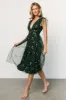 Chiara Shimmer Midi Dress | Green + Gold sold by Baltic Born