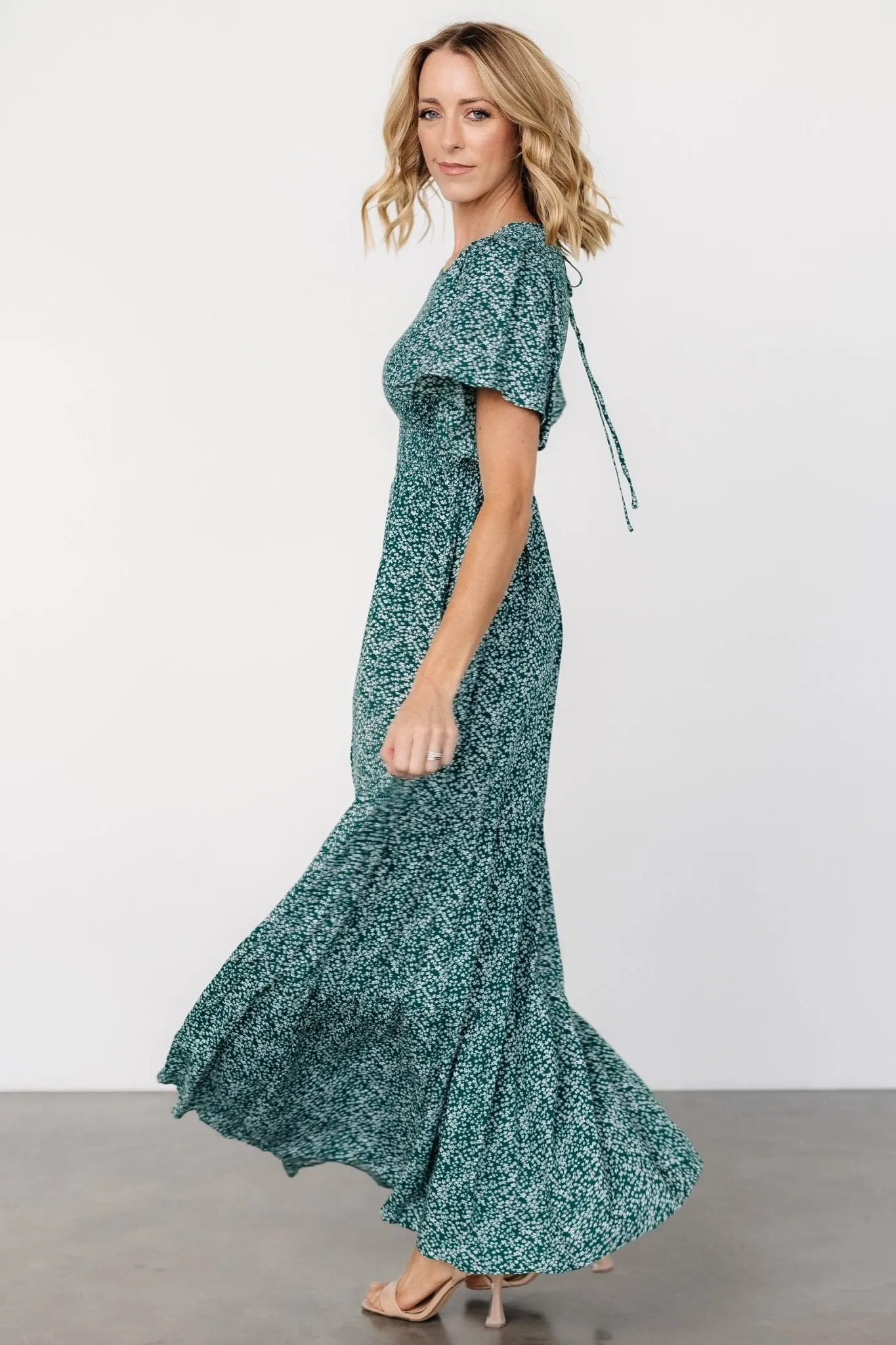 Eliza Maxi Dress | Green Print sold by Baltic Born product image thumbnail 3