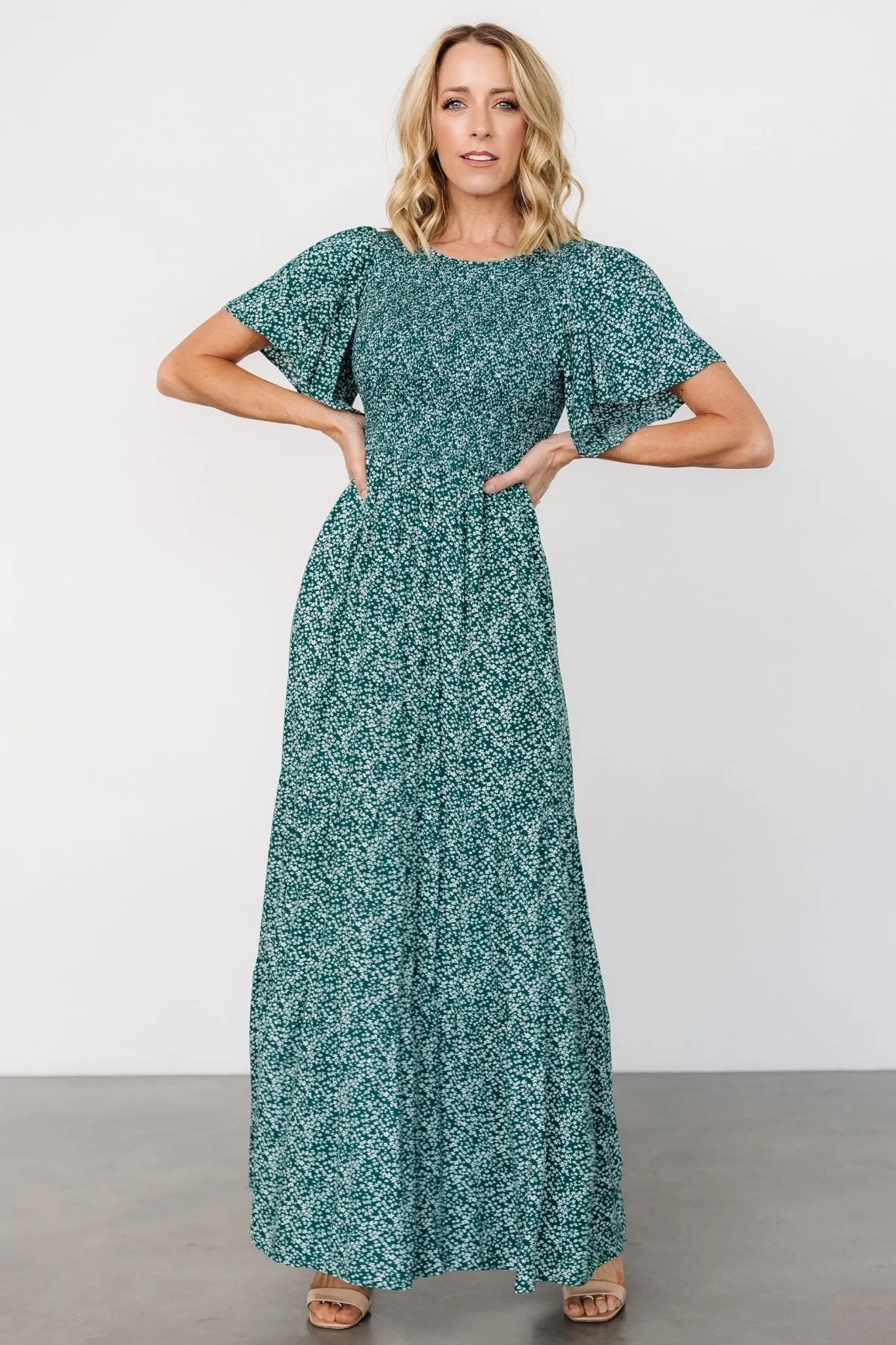 Eliza Maxi Dress | Green Print sold by Baltic Born product image thumbnail 4