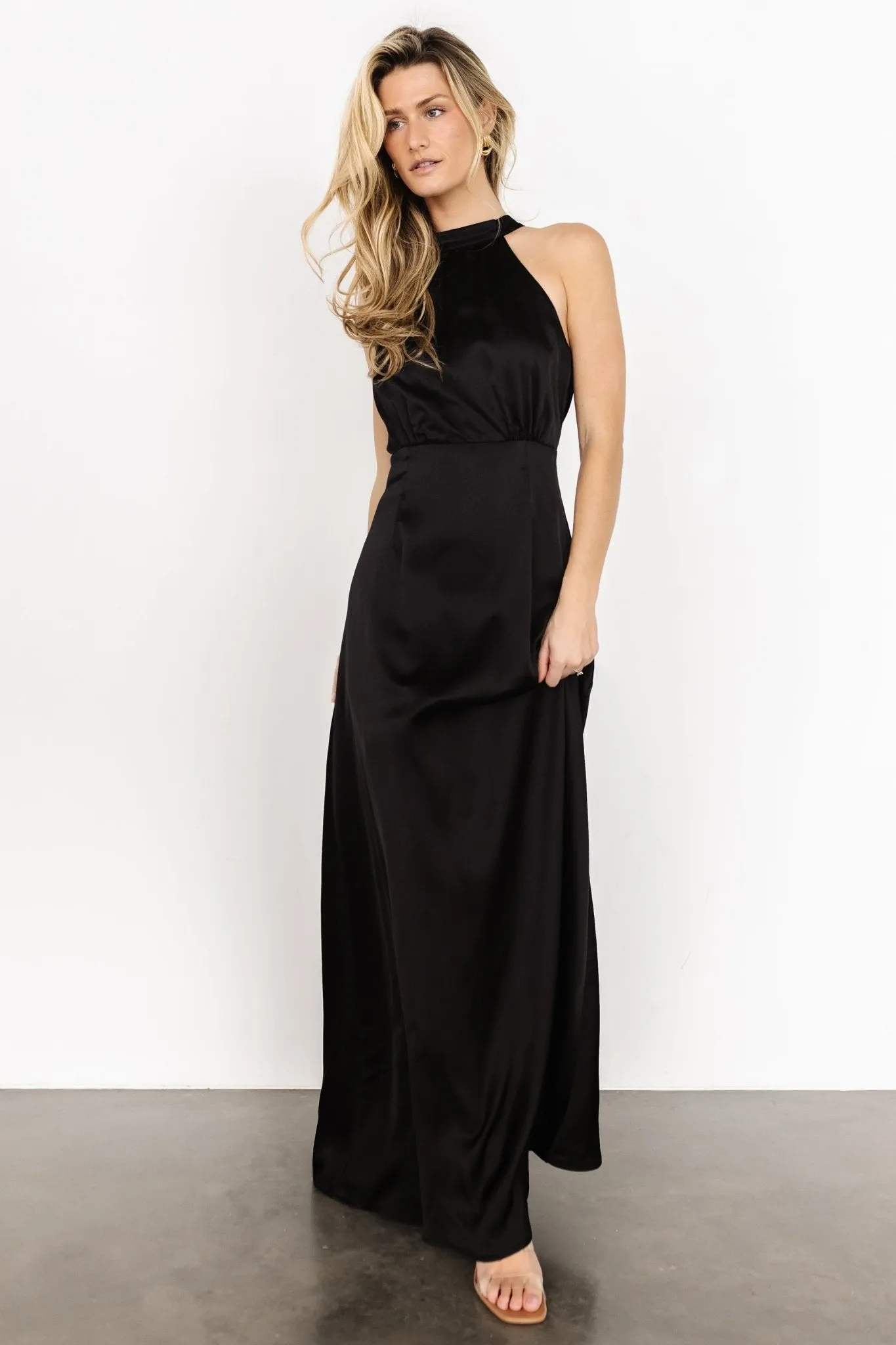 Cyra Halter Maxi Dress | Black sold by Baltic Born