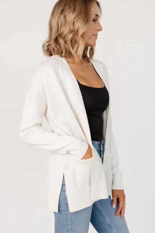 Bennett Pocket Cardigan | Ivory sold by Baltic Born