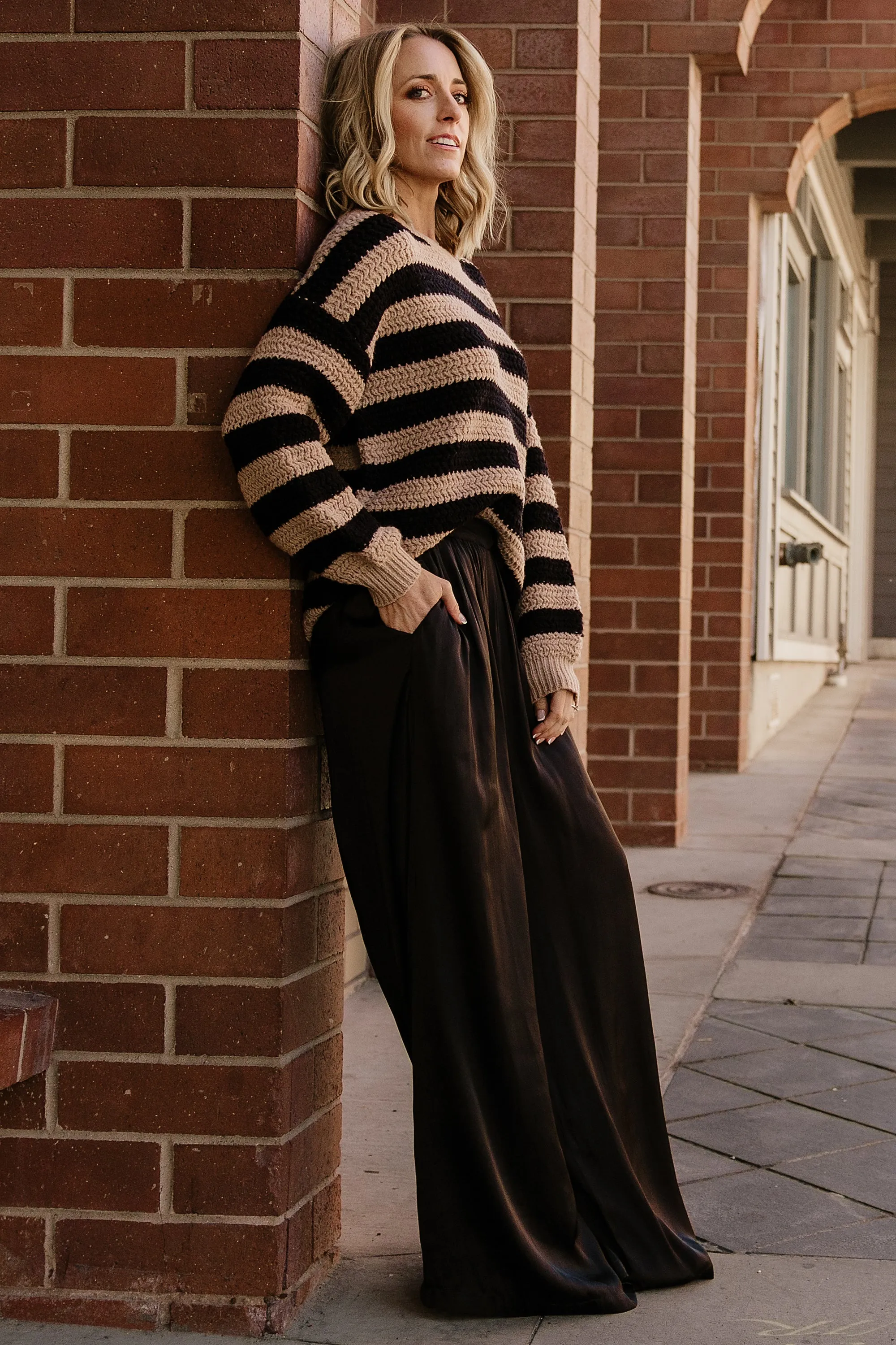 Jayla Palazzo Satin Pant | Black sold by Baltic Born product image thumbnail 5