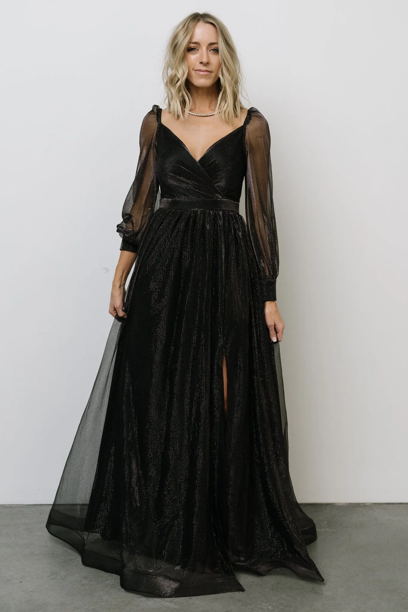 Octavia Shimmer Gown | Black sold by Baltic Born product image thumbnail 5