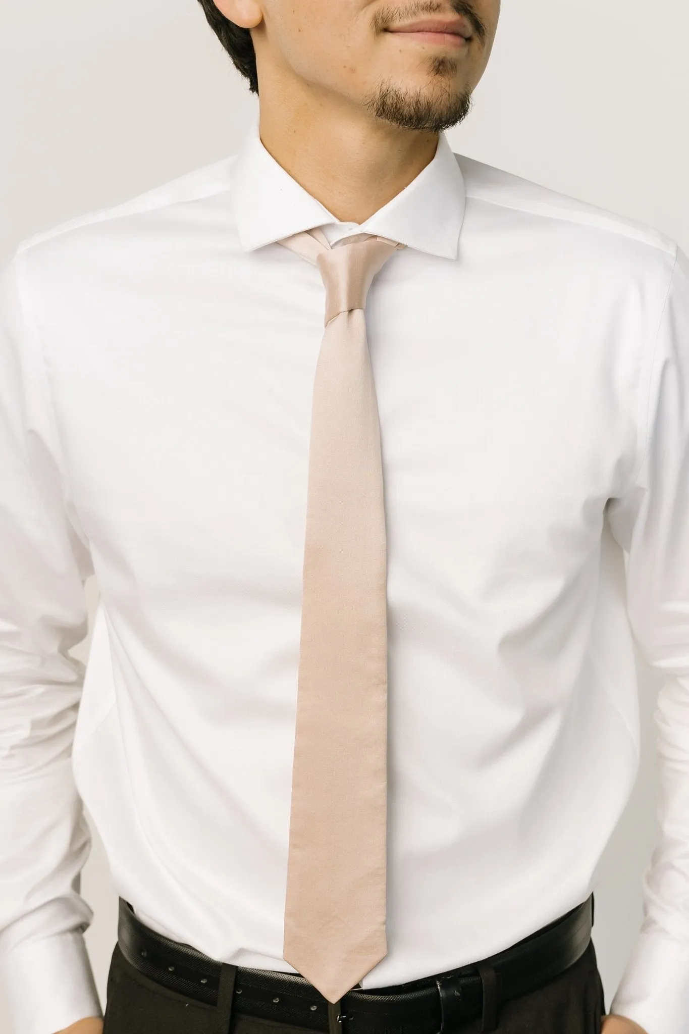 Classic Satin Tie | Champagne sold by Baltic Born product image thumbnail 4