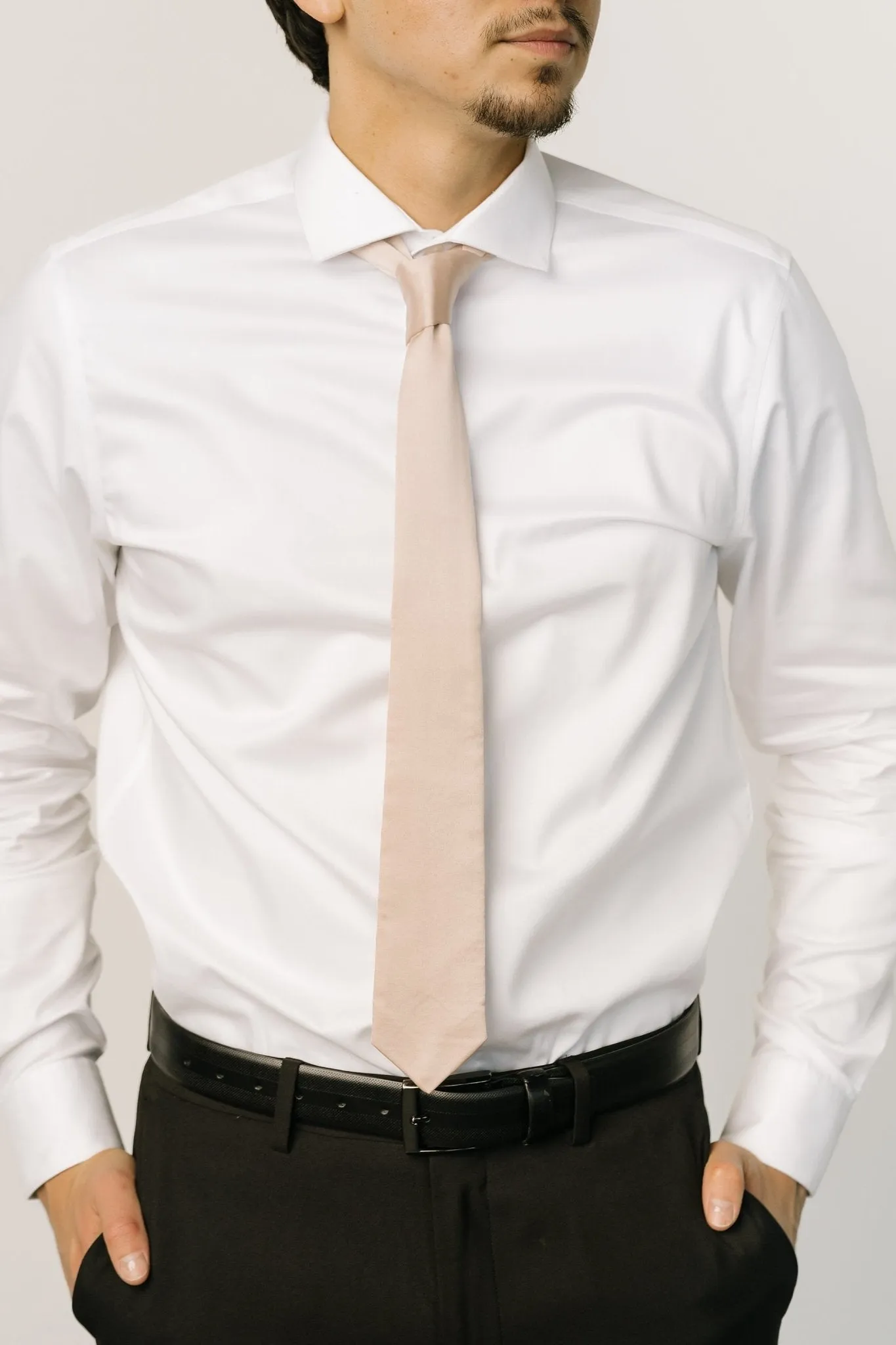 Classic Satin Tie | Champagne sold by Baltic Born product image thumbnail 3