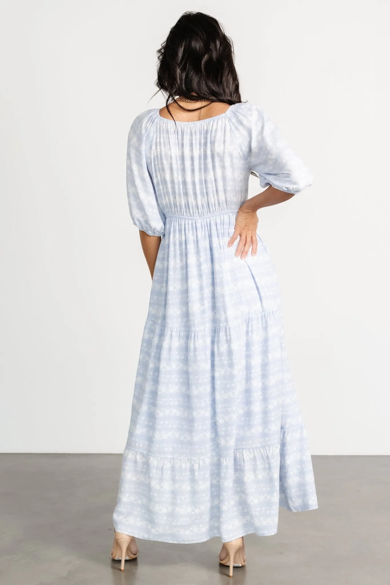 Adalee Dress | Light Blue Floral sold by Baltic Born product image thumbnail 4