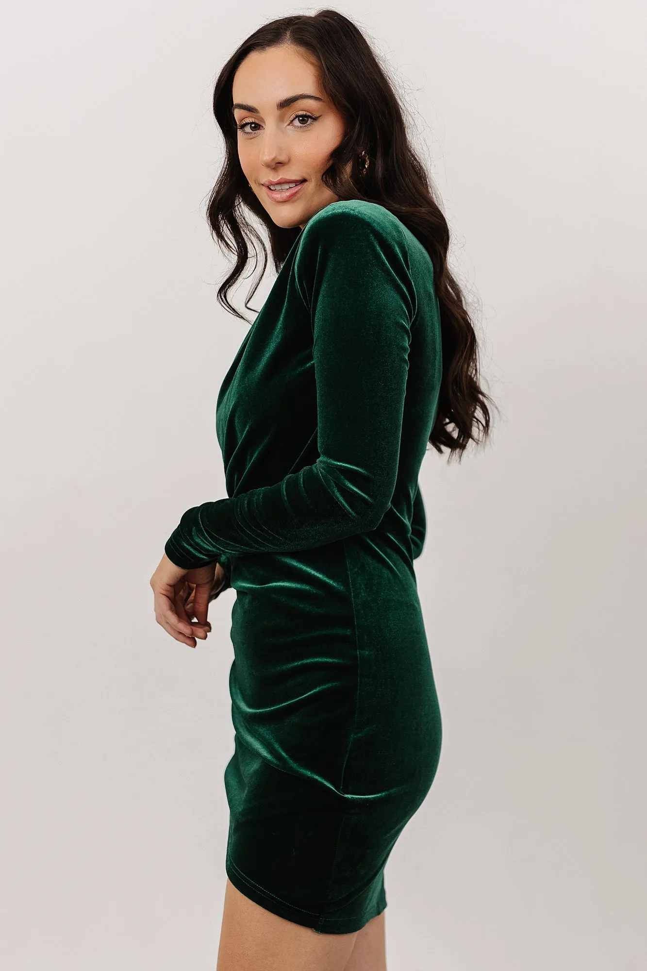 Ava Velvet Mini Dress | Green sold by Baltic Born product image thumbnail 4