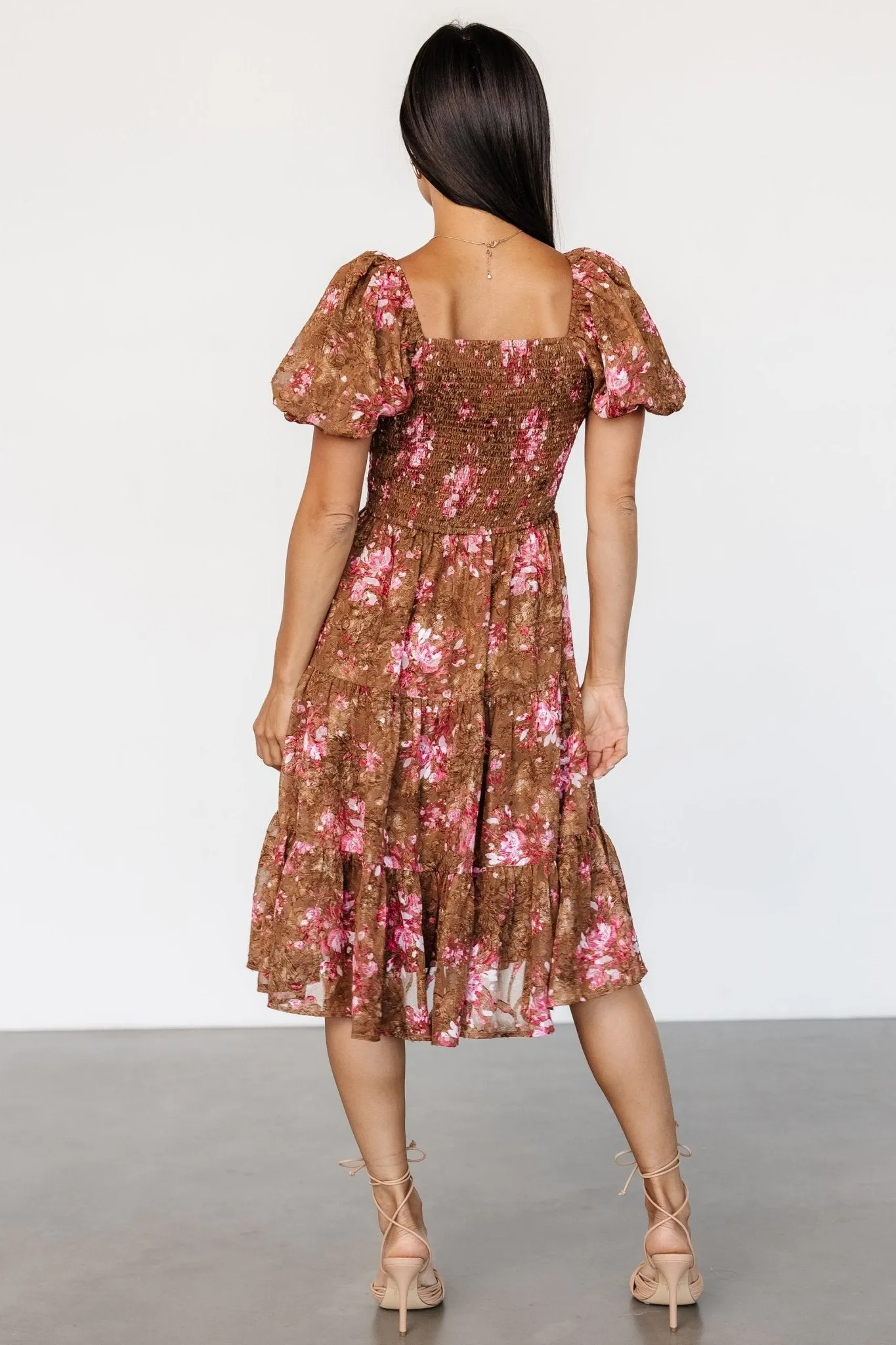 Lizzy Midi Dress | Copper + Pink sold by Baltic Born product image thumbnail 4