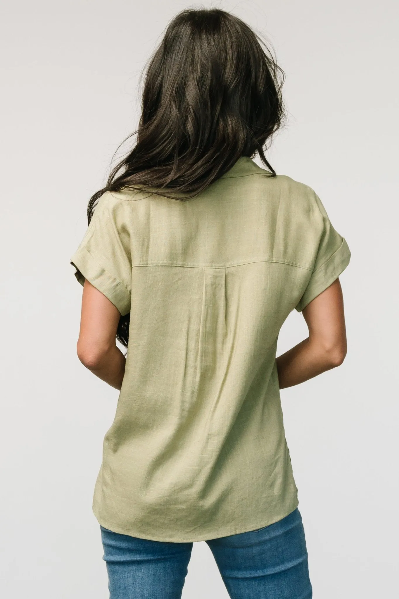 Andrews Button Top | Sage sold by Baltic Born product image thumbnail 4