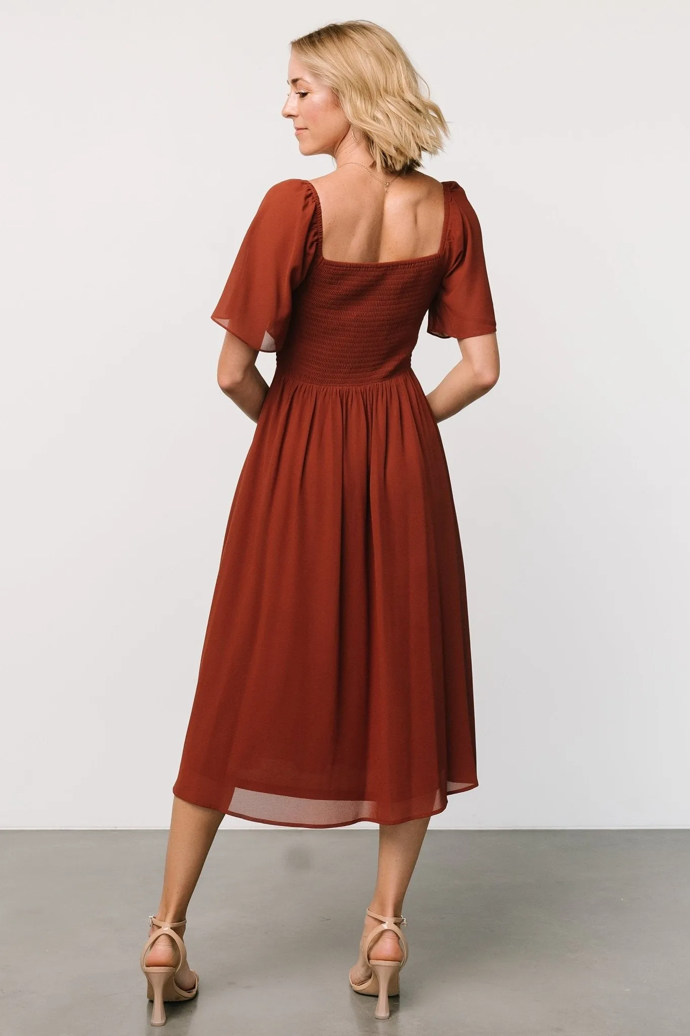 Colette Sweetheart Midi Dress | Cinnamon sold by Baltic Born product image thumbnail 3