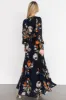 Olivia Maxi Dress | Midnight Navy Floral sold by Baltic Born