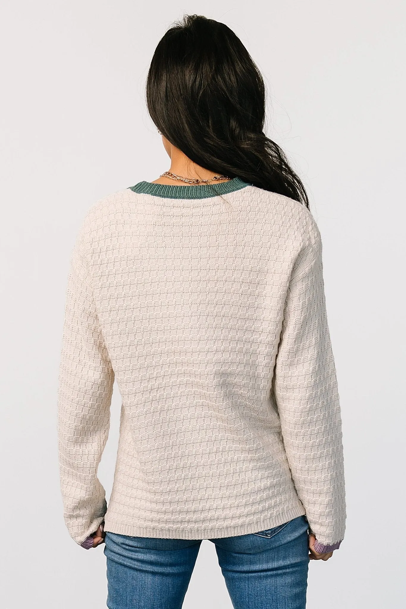 Brixton Weave Sweater | Oatmeal sold by Baltic Born product image thumbnail 4