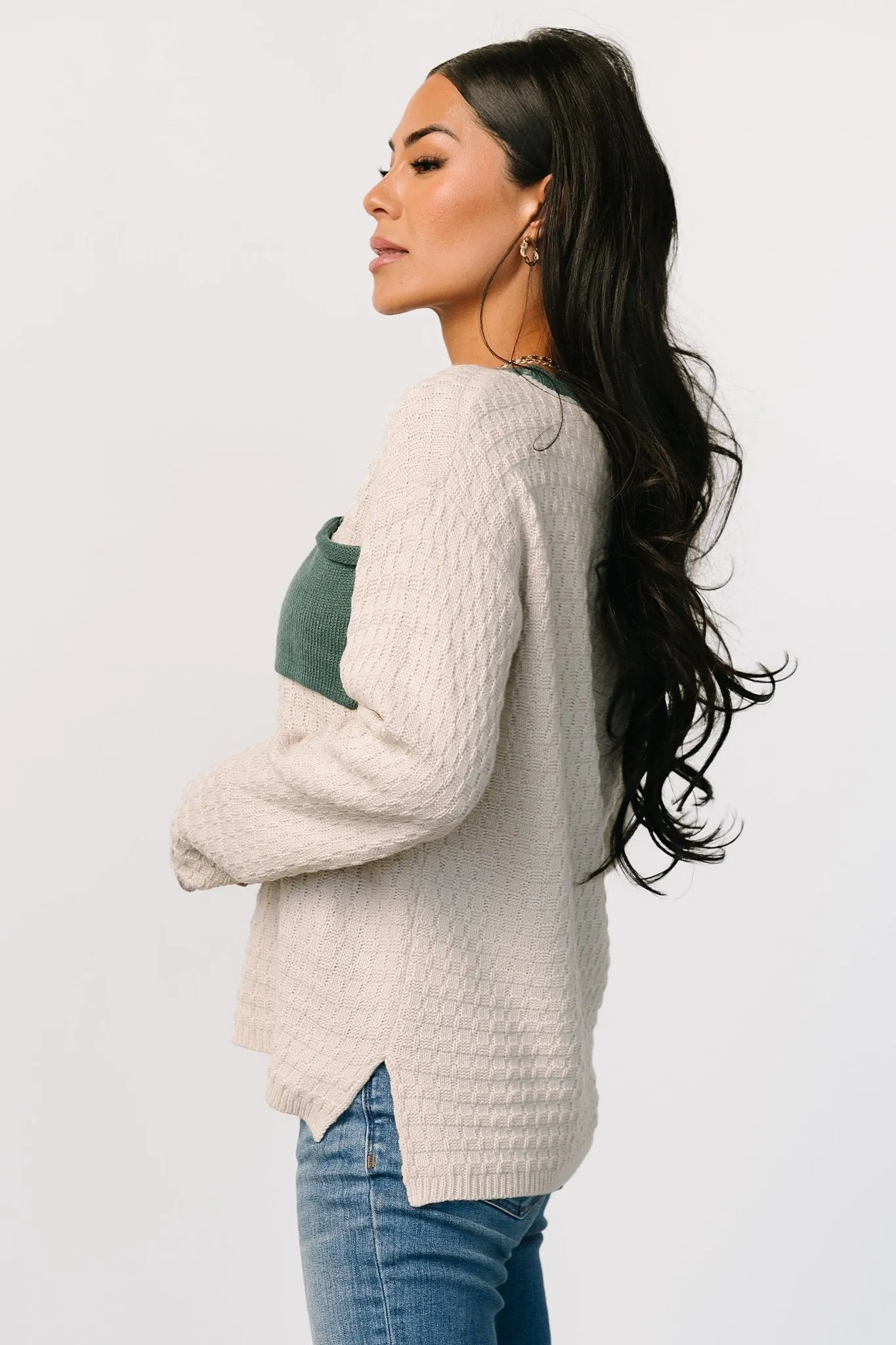 Brixton Weave Sweater | Oatmeal sold by Baltic Born product image thumbnail 5