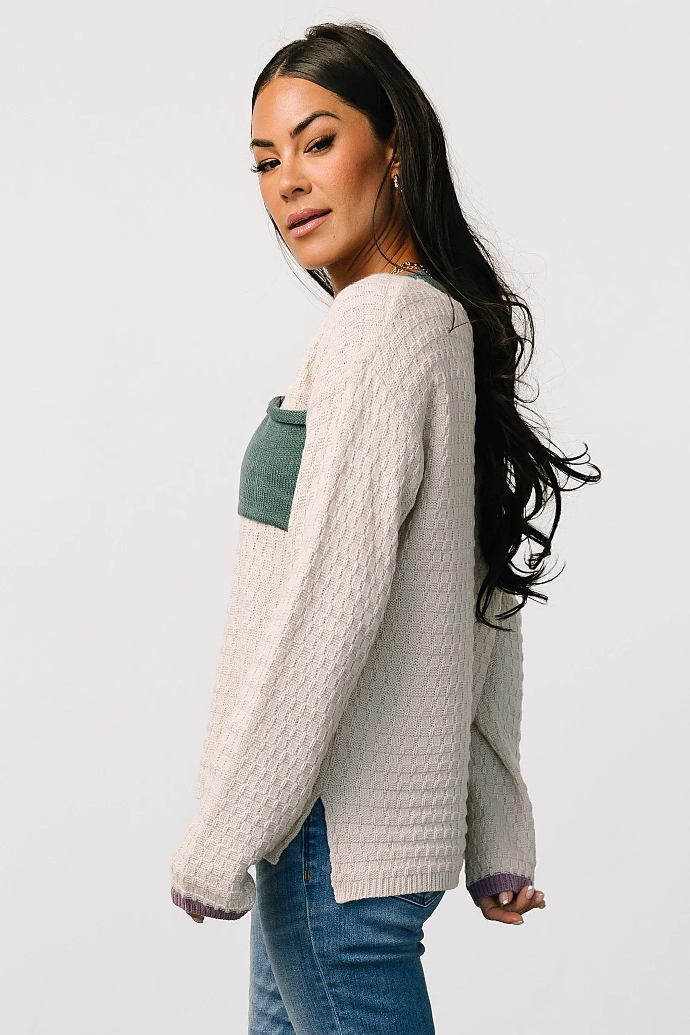 Brixton Weave Sweater | Oatmeal sold by Baltic Born product image thumbnail 2