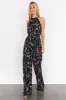 Alameda Halter Jumpsuit | Black Floral sold by Baltic Born
