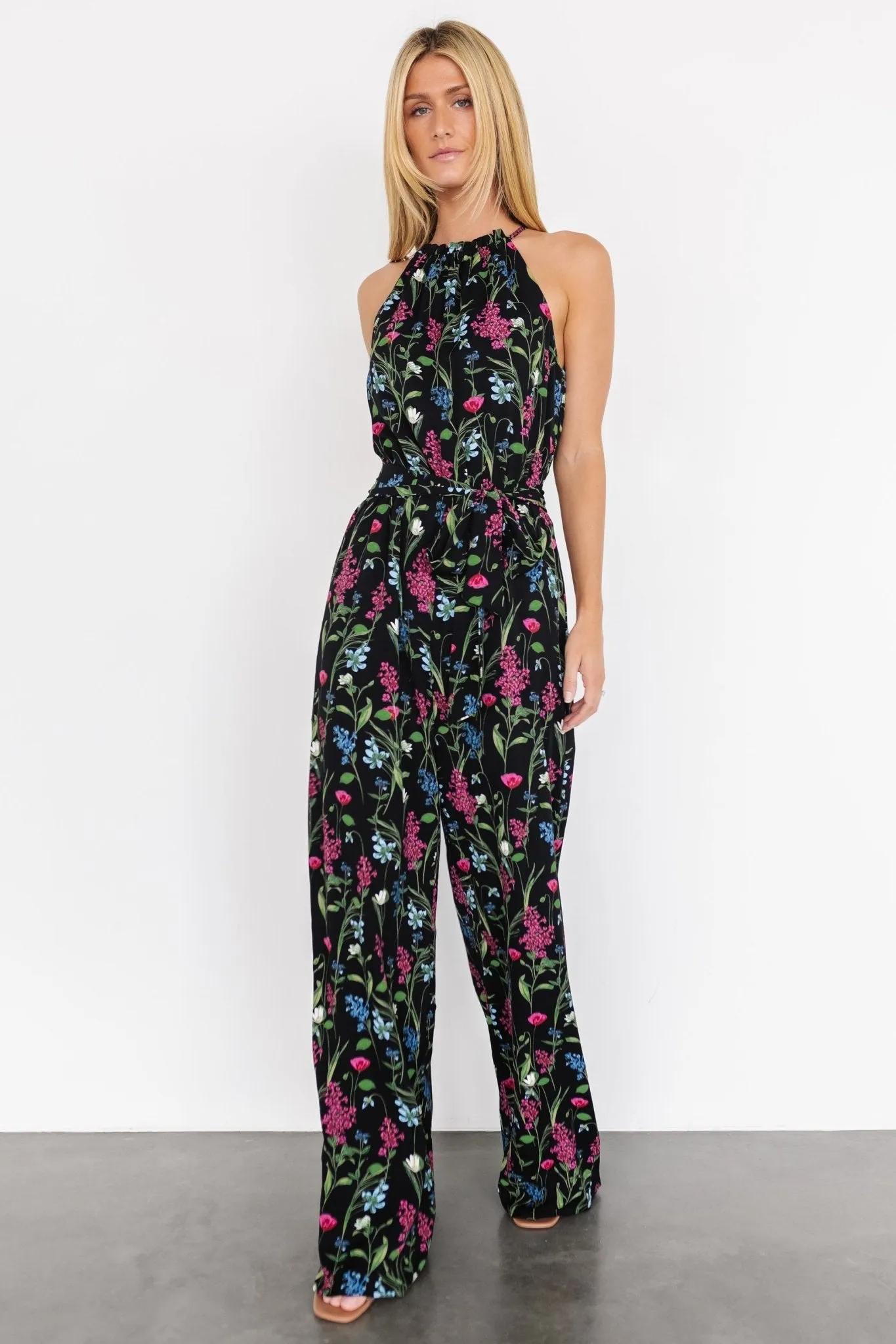Alameda Halter Jumpsuit | Black Floral sold by Baltic Born product image thumbnail 3