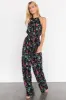 Alameda Halter Jumpsuit | Black Floral sold by Baltic Born