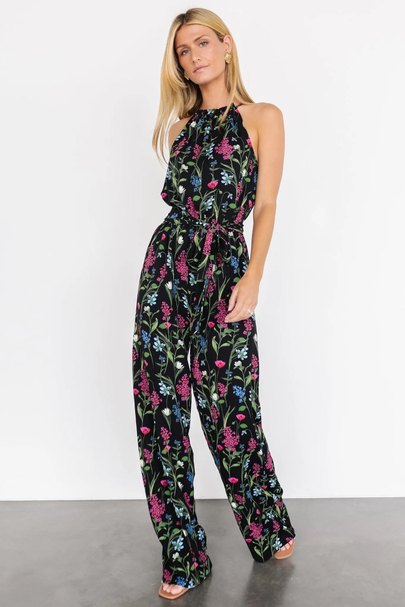 Alameda Halter Jumpsuit | Black Floral sold by Baltic Born product image thumbnail 5