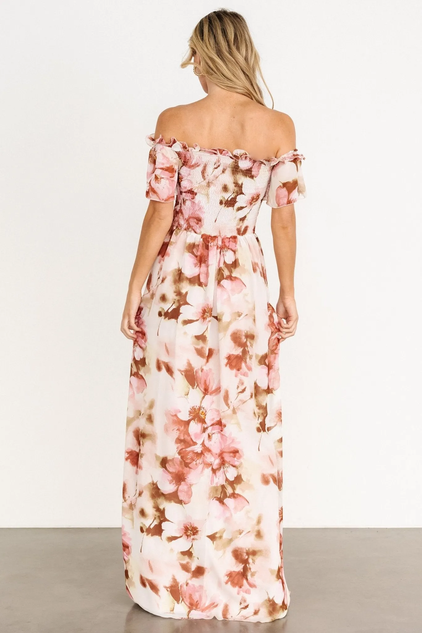 Elina Maxi Dress | Mauve Multi Floral sold by Baltic Born product image thumbnail 4