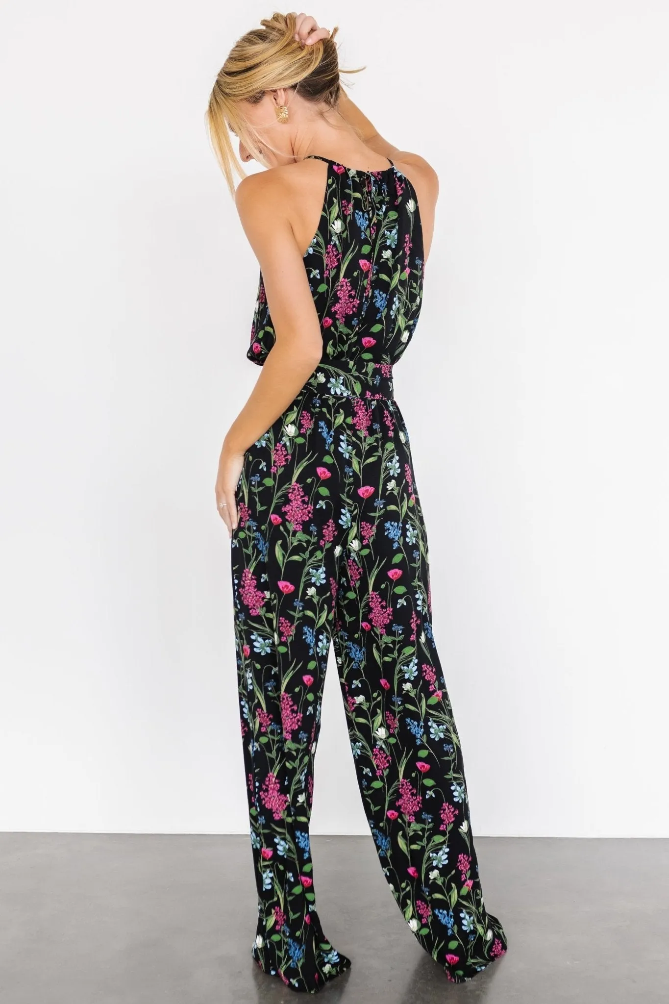 Alameda Halter Jumpsuit | Black Floral sold by Baltic Born product image thumbnail 4