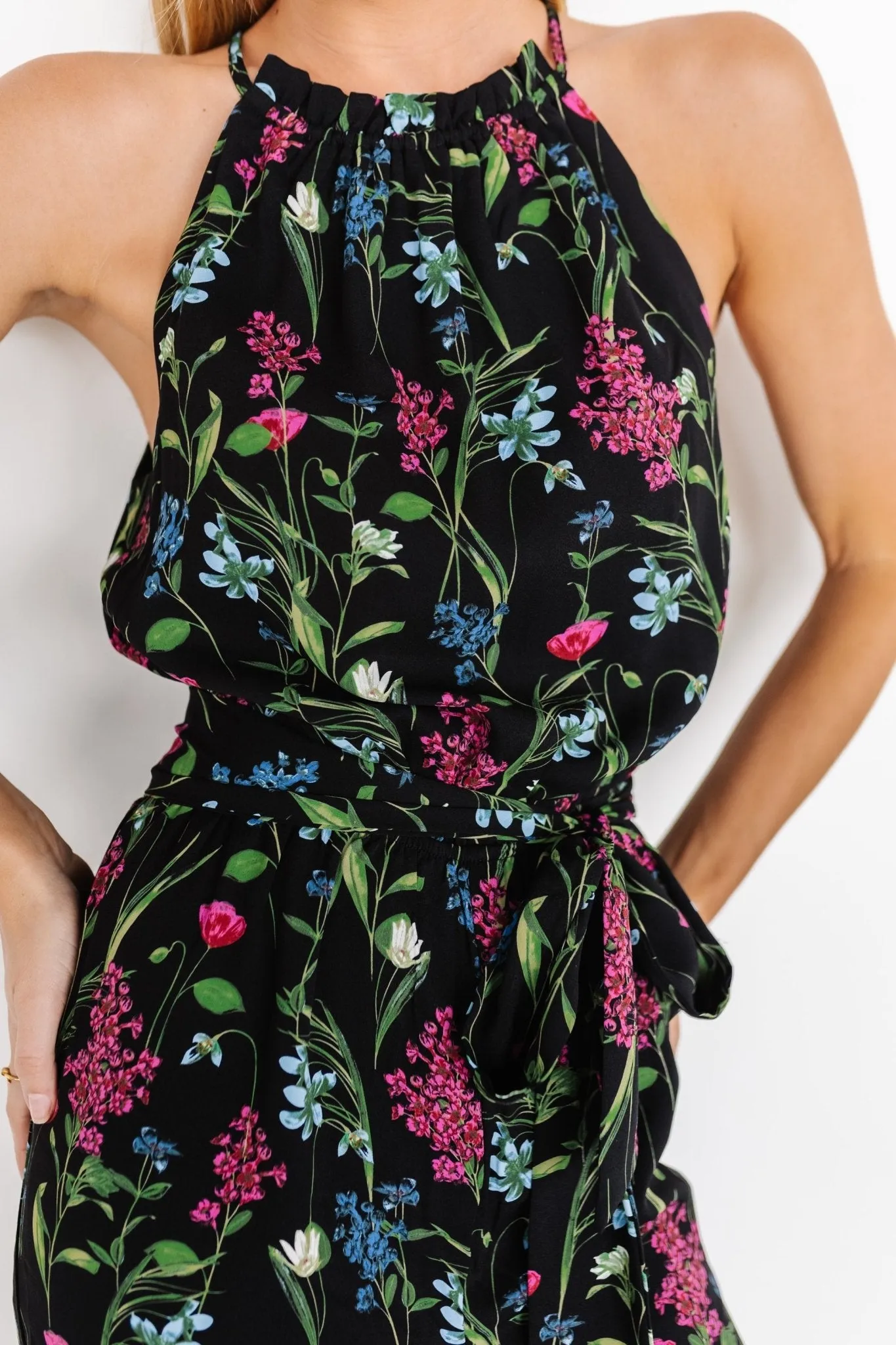 Alameda Halter Jumpsuit | Black Floral sold by Baltic Born product image thumbnail 2