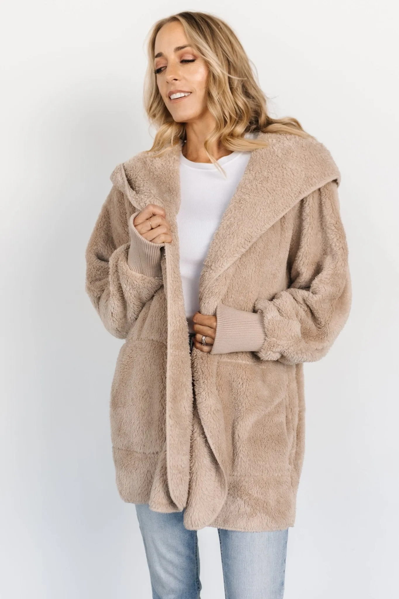 Melrose Teddy Jacket | Taupe sold by Baltic Born product image thumbnail 5