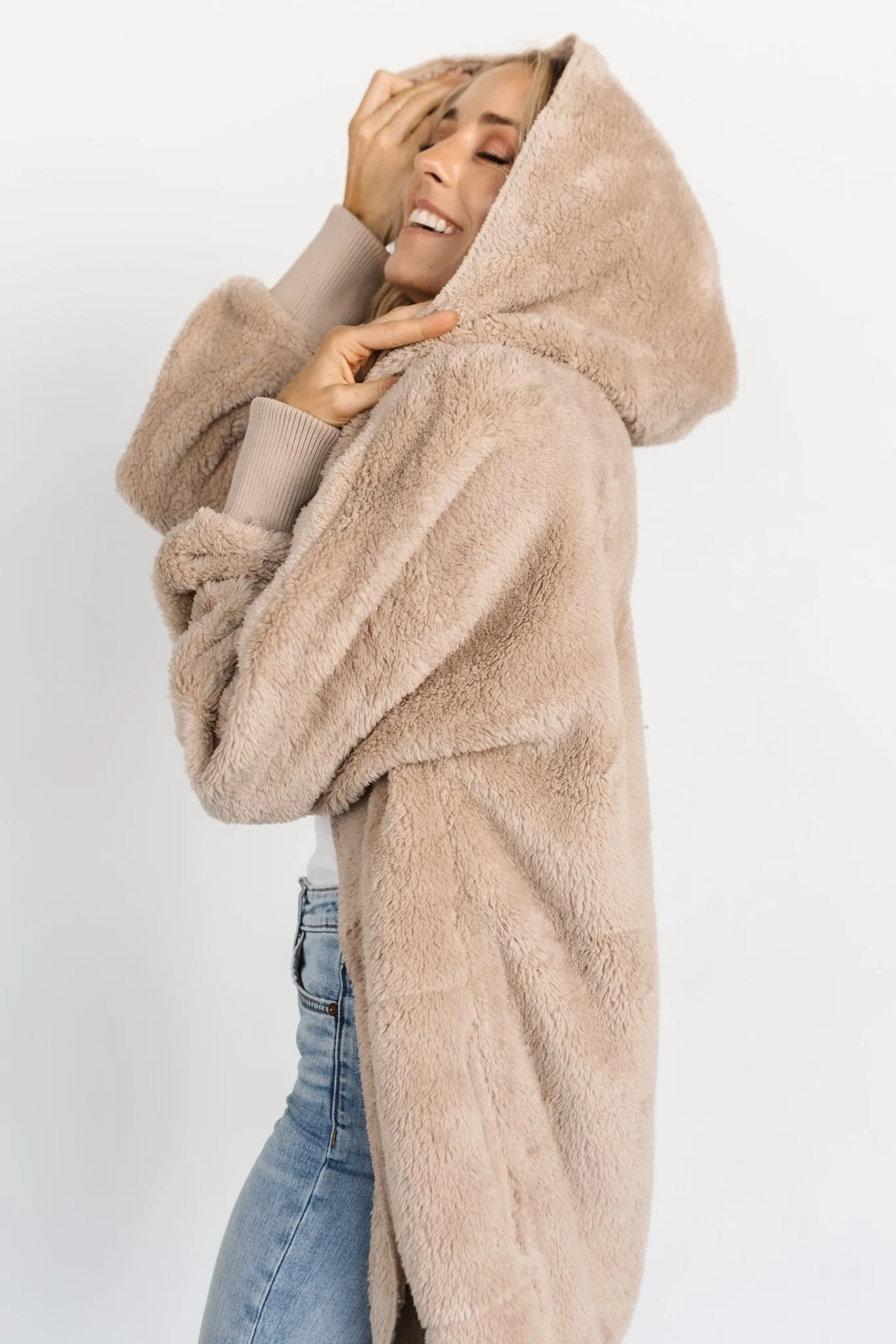 Melrose Teddy Jacket | Taupe sold by Baltic Born product image thumbnail 3