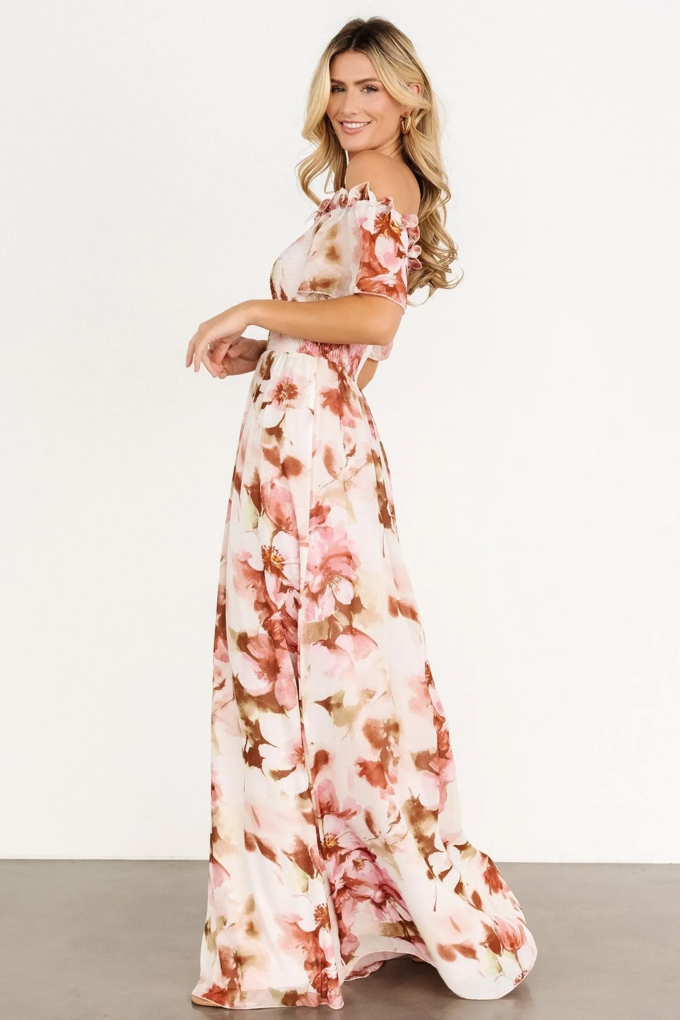 Elina Maxi Dress | Mauve Multi Floral sold by Baltic Born product image thumbnail 3