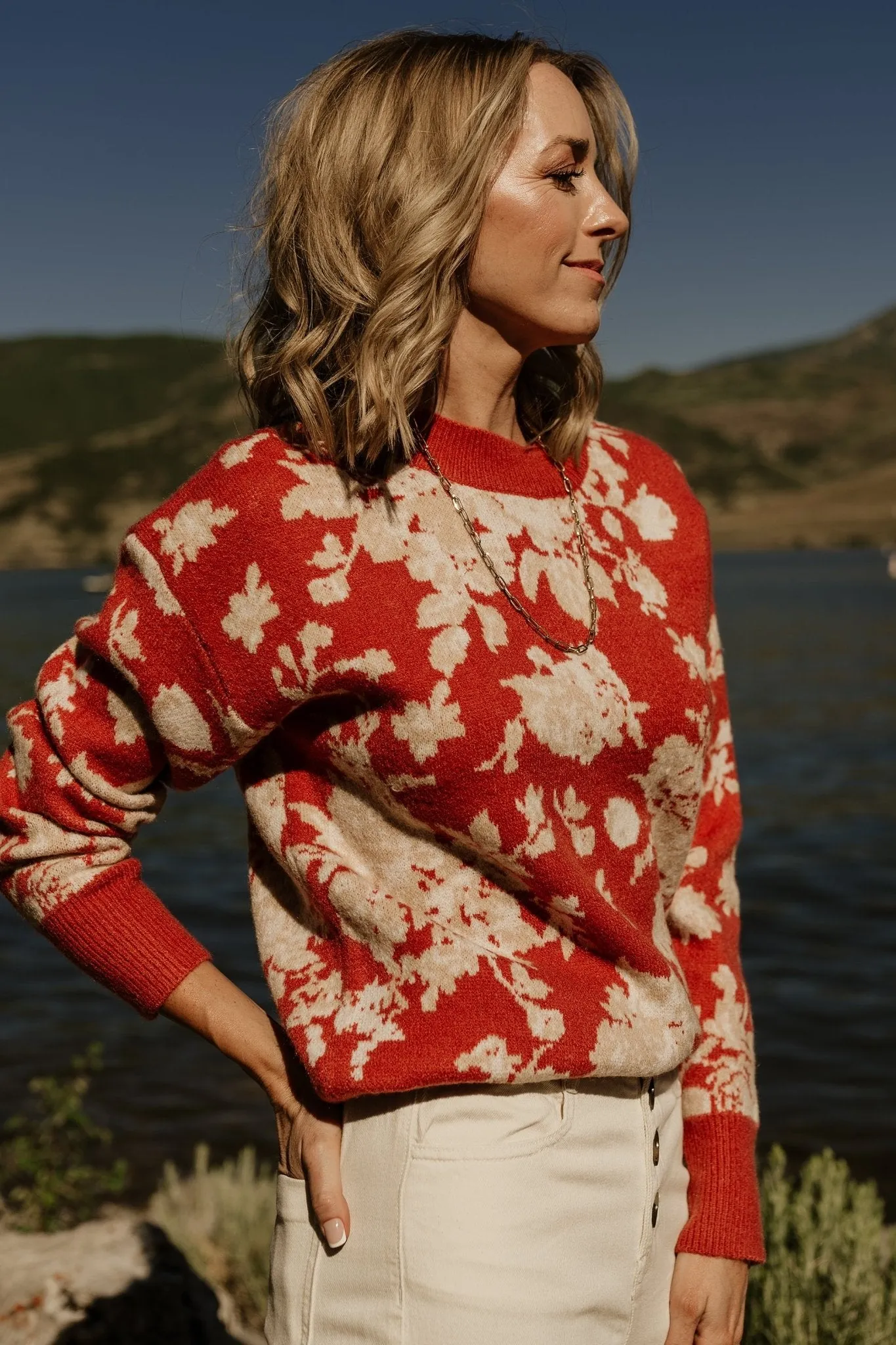 Legend Sweater | Rust Multi sold by Baltic Born