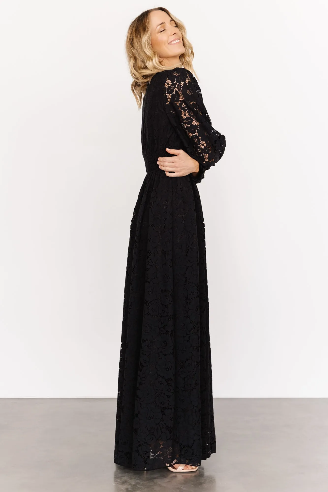 Aphrodite Lace Maxi Dress | Black sold by Baltic Born product image thumbnail 3