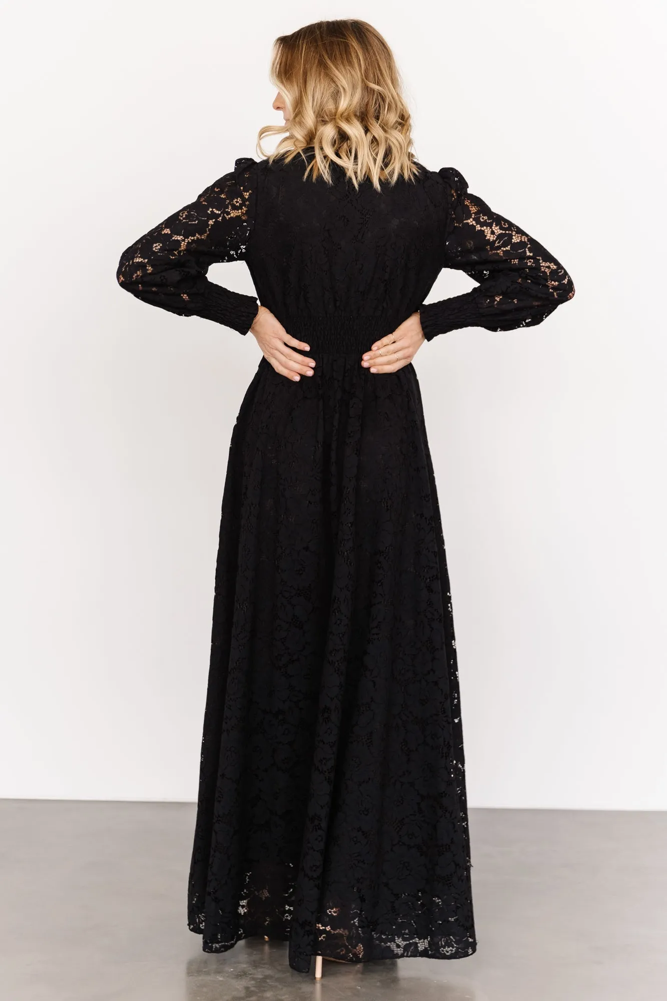 Aphrodite Lace Maxi Dress | Black sold by Baltic Born product image thumbnail 4