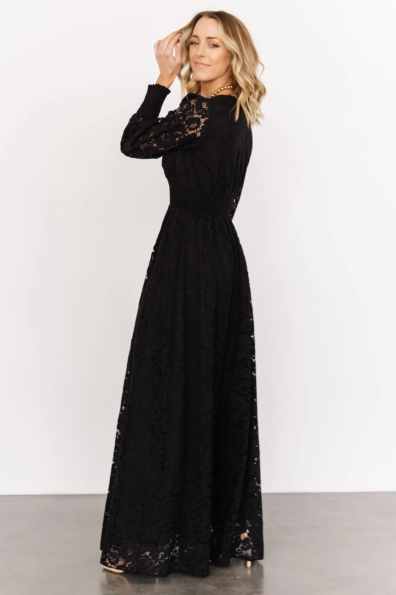 Aphrodite Lace Maxi Dress | Black sold by Baltic Born product image thumbnail 5