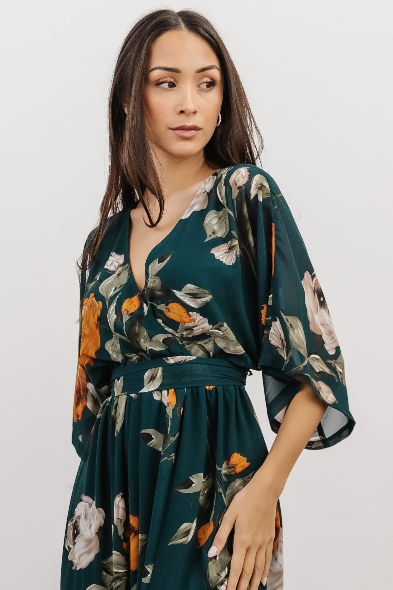 Kia Kimono Maxi Dress | Deep Topaz Floral sold by Baltic Born product image thumbnail 5