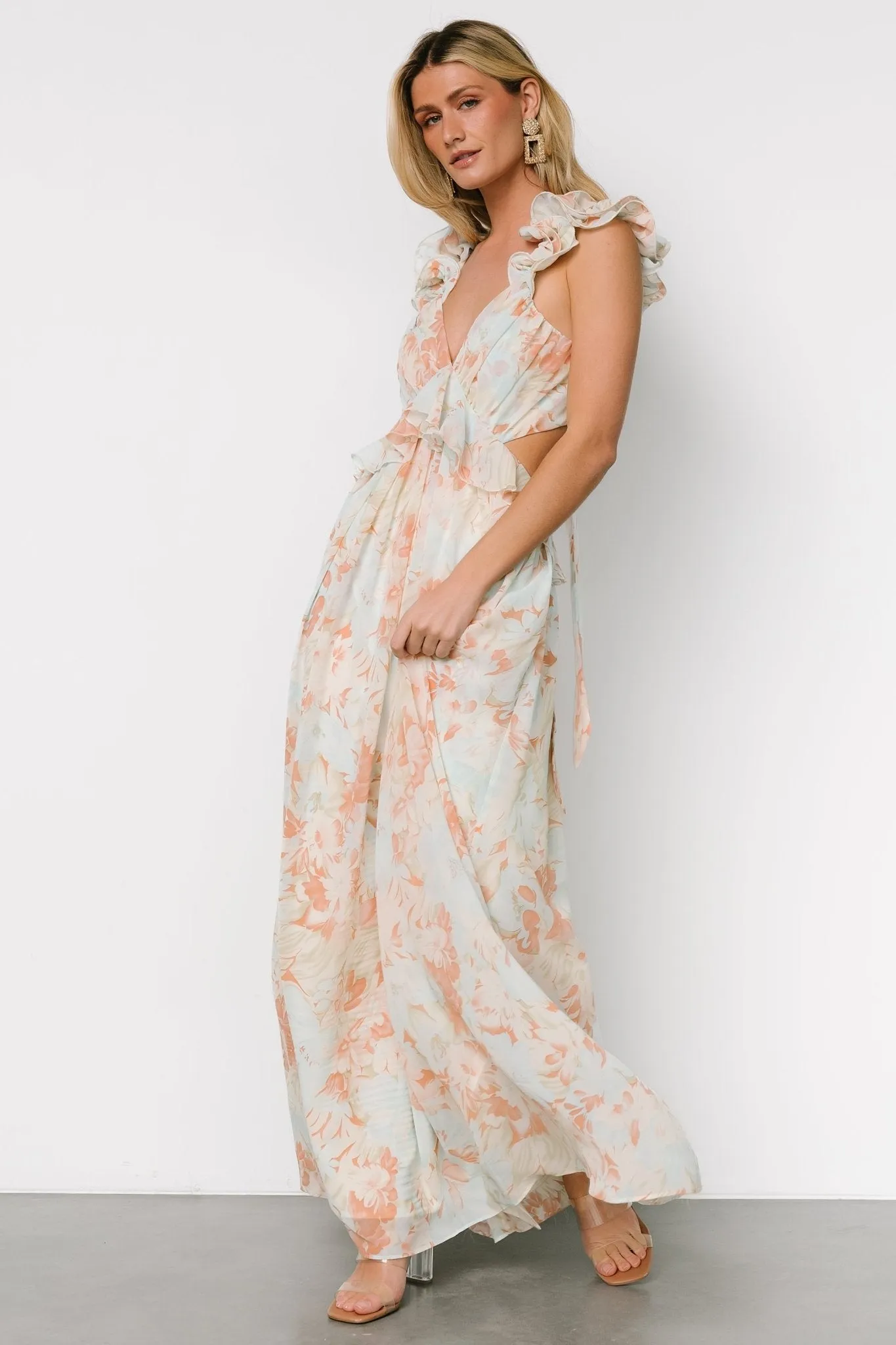 Brigitta Maxi Dress | Mint Floral sold by Baltic Born product image thumbnail 3